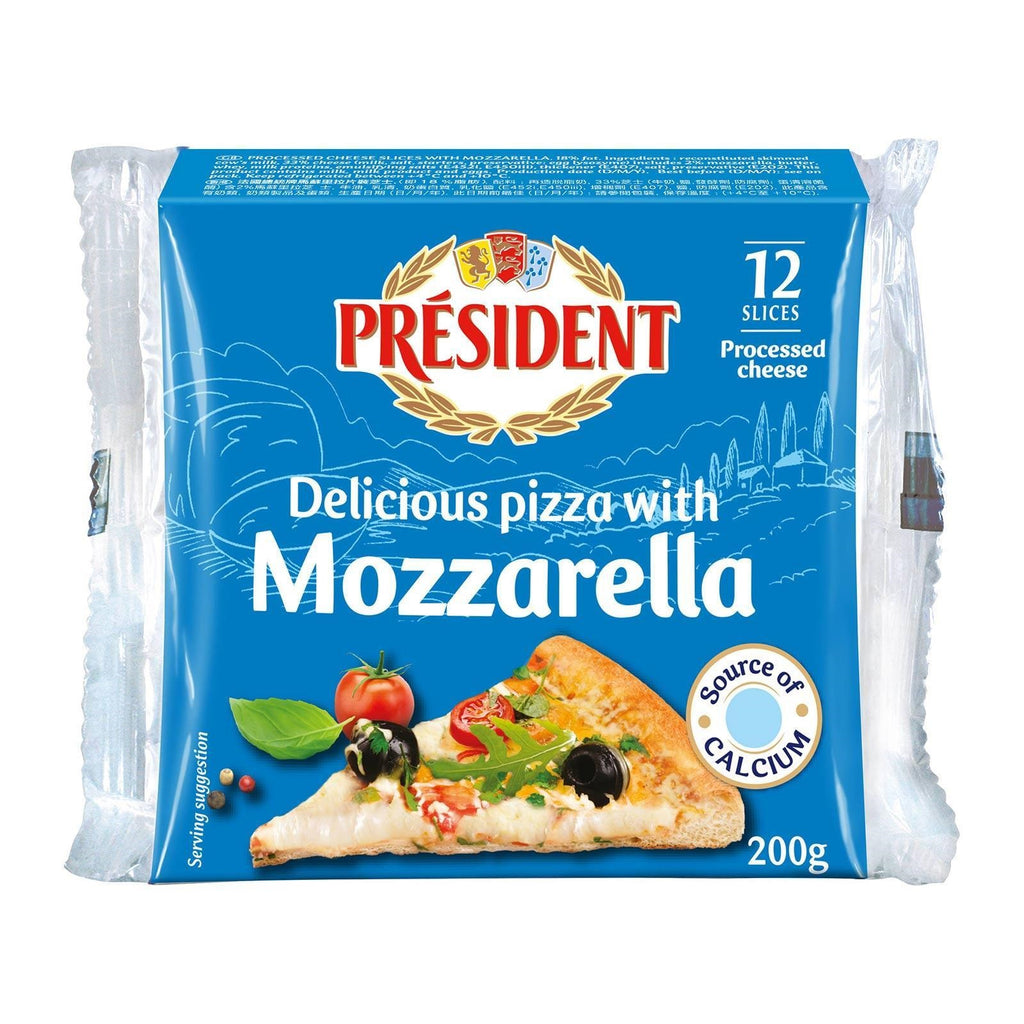 President Mozzarella Sliced Cheese 200 g 12 Slices