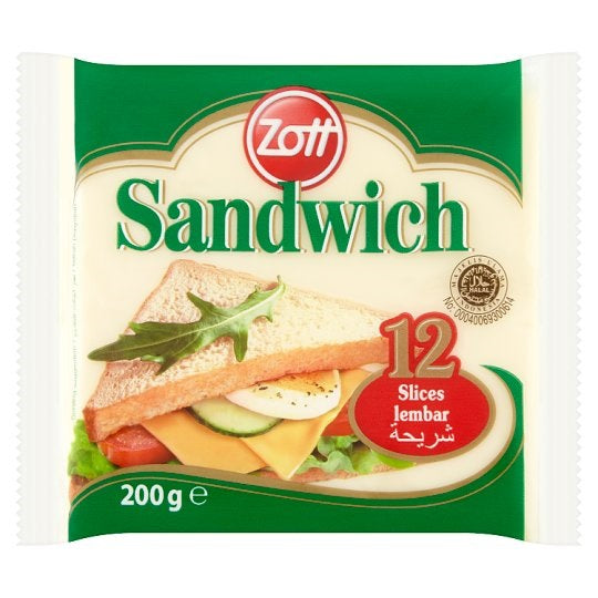 Zott Sandwich Cheese 200 g 12 Slices