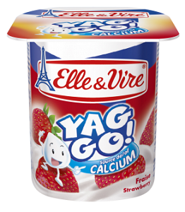Elle & Vire Yag Go! Yoghurt Strawberry 125 g x4