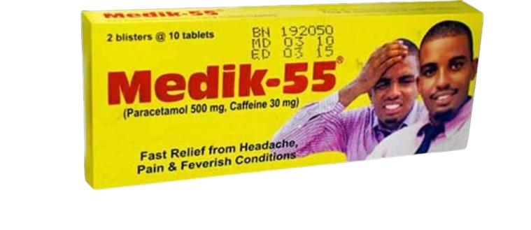 Medik 55 Paracetamol 500 mg 20 Tablets