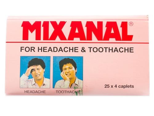 Mixanal For Headache & Toothache 4 Caplets