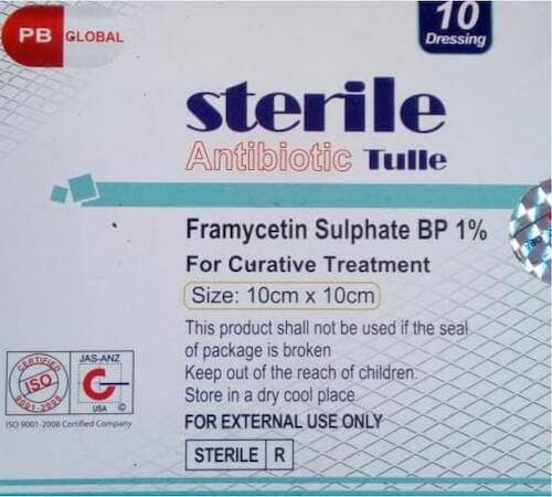 Sterile Antibiotic Tulle x10
