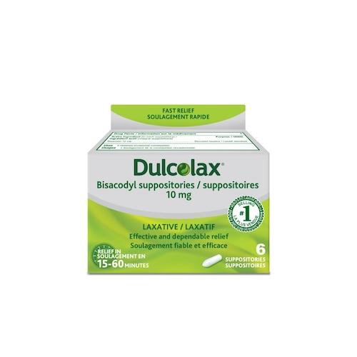 Dulcolax Laxative 10 mg 6 Suppositories
