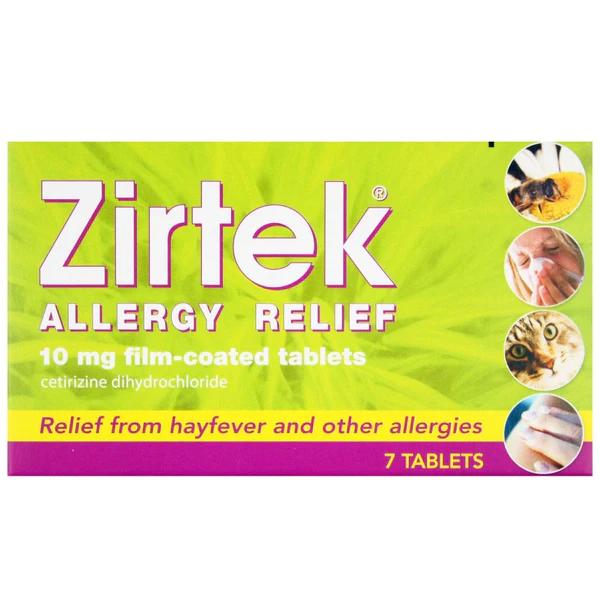 Zirtek Allergy Relief 10 mg 7 Tablets