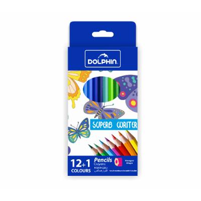 Dolphin Coloured Pencils 12+1 Pieces
