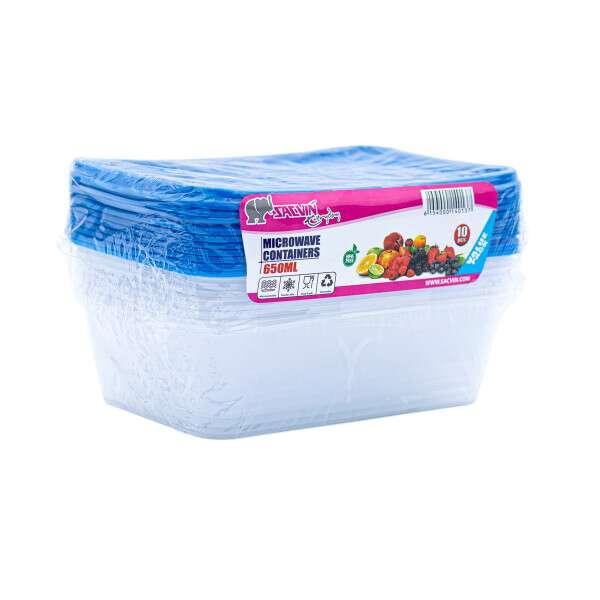 Sacvin Everyday Microwave Containers 650 ml x10