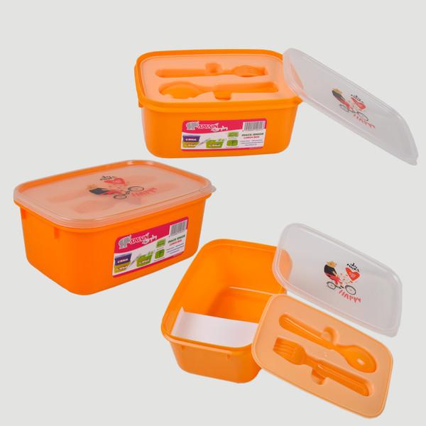 Sacvin Everyday Snack Senior Lunch Box With Cutlery