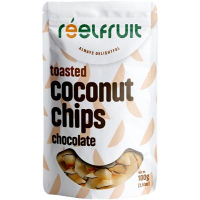 Reelfruit Toasted Coconut Chips Chocolate 100 g