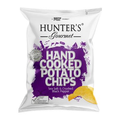 Hunter's Gourmet Hand Cooked Potato Chips Sea Salt & Crushed Black Pepper 125 g