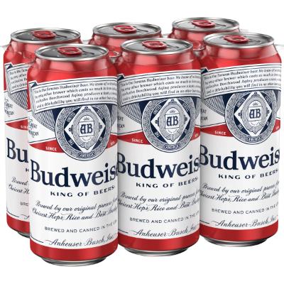 Budweiser Lager Beer Can 50 cl x6