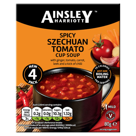 Ainsley Harriott Spicy Szechuan Tomato Cup Soup 4 Sachets 80 g