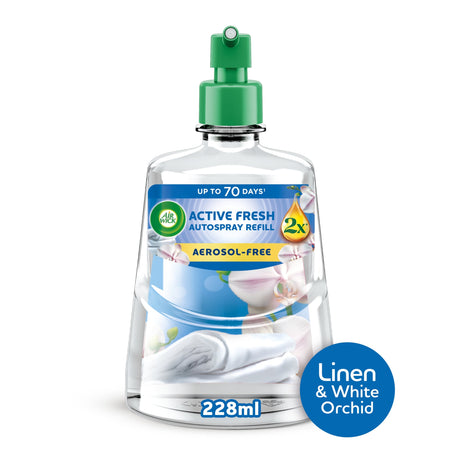 Air Wick Fresh Linen & White Orchid 24/7 Active Fresh Auto Spray Refill 228 ml