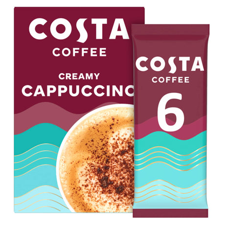 Costa Coffee Creamy Cappuccino Coffee 6 x 17 g