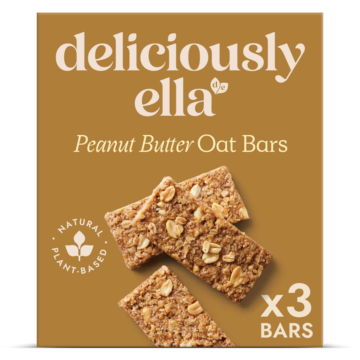 Deliciously Ella Baked Flapjack Oat Bars Peanut Butter 3 Pack 50 g