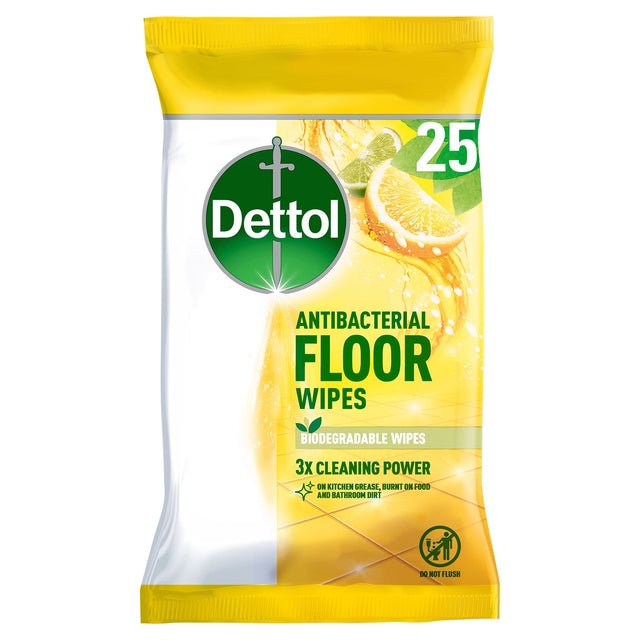 Dettol Anti-Bacterial Extra Large Floor Wipes 25 Pack