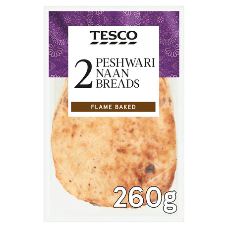 Tesco Peshwari Naan Breads x2 260 g