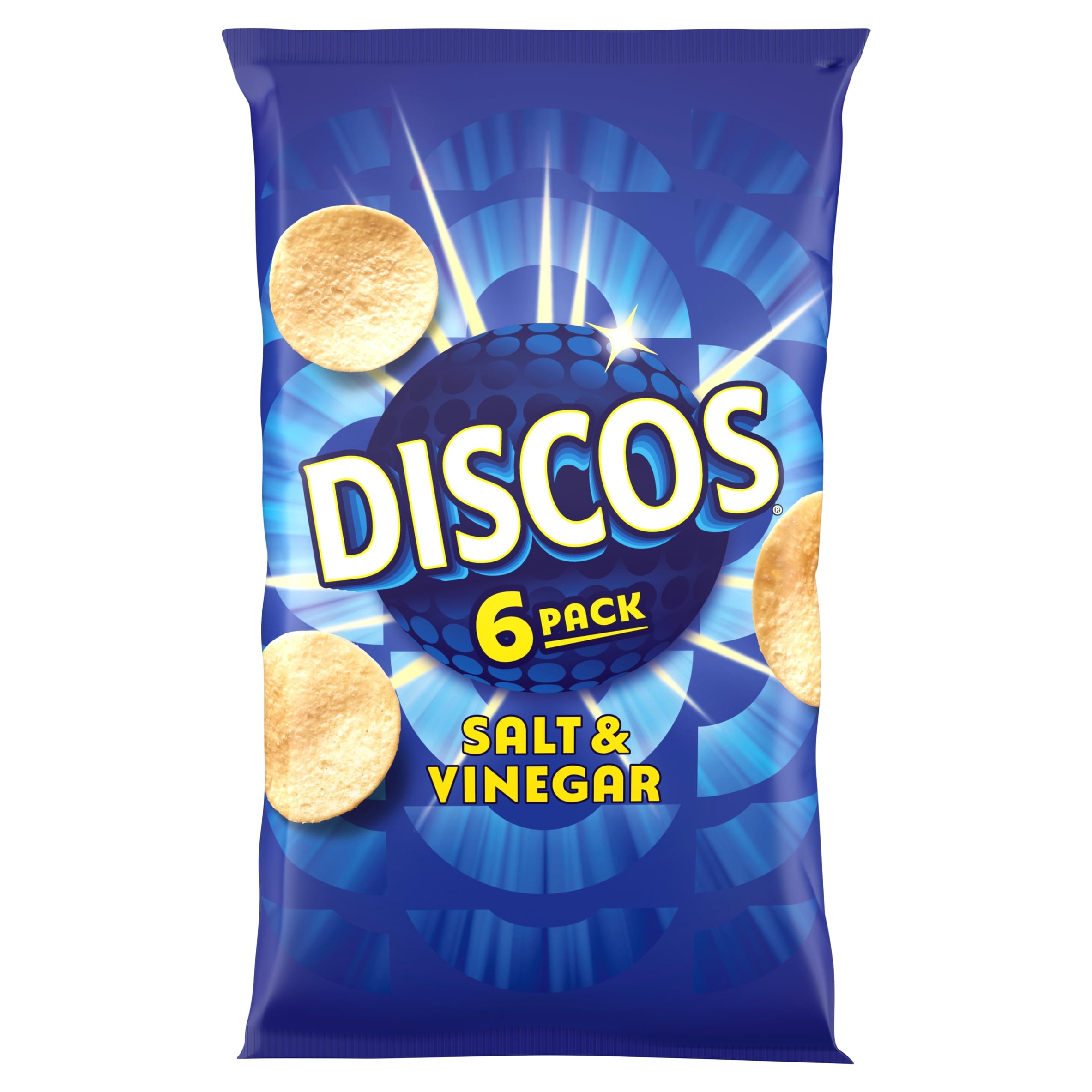 Discos Salt & Vinegar Multi-Pack Crisps 6 x 25.5 g
