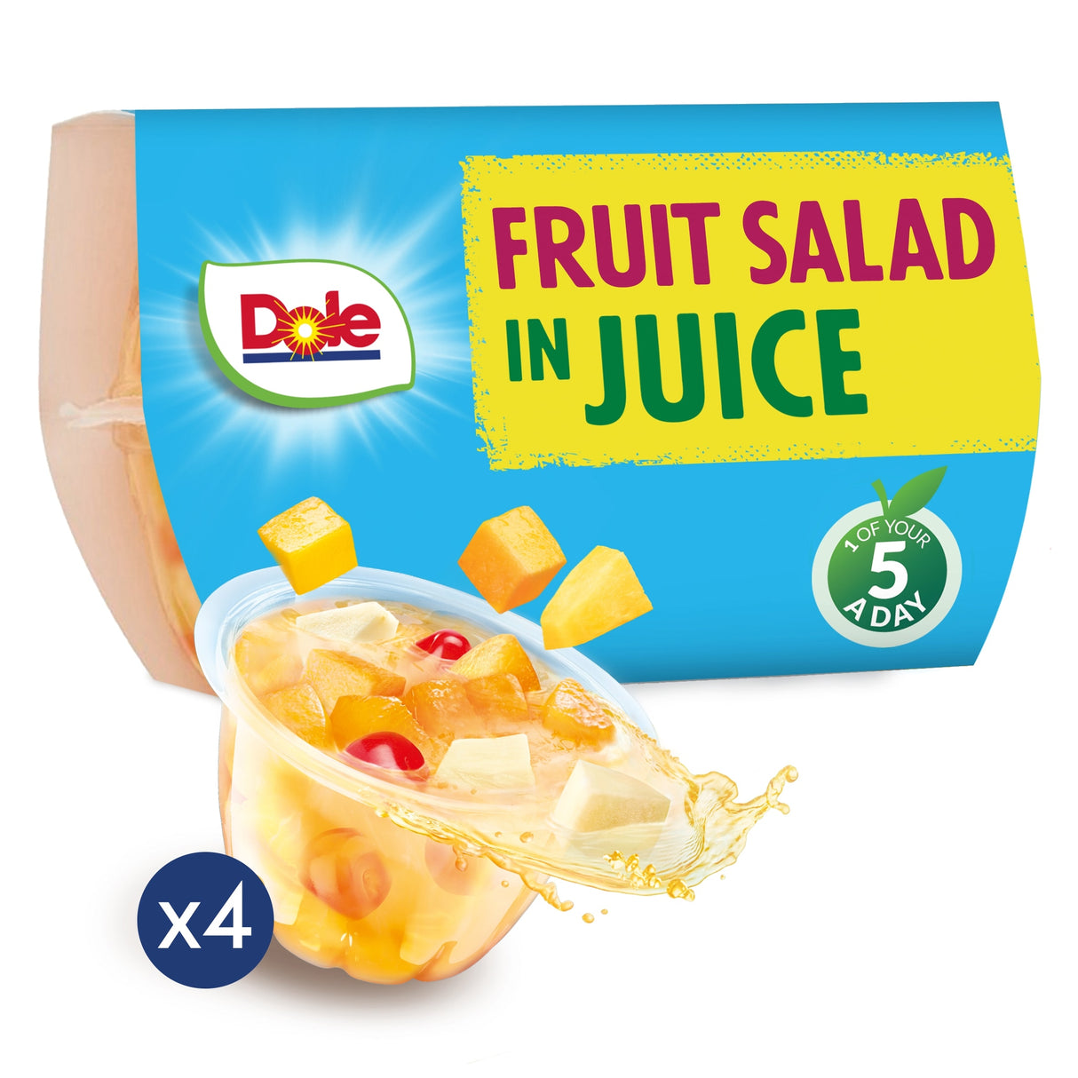 Dole Fruit Salad With Cherry 4 x 113 g