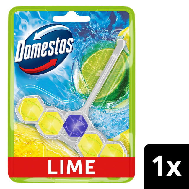 Domestos Power 5 Toilet Rim Block Freshener Lime 50 g