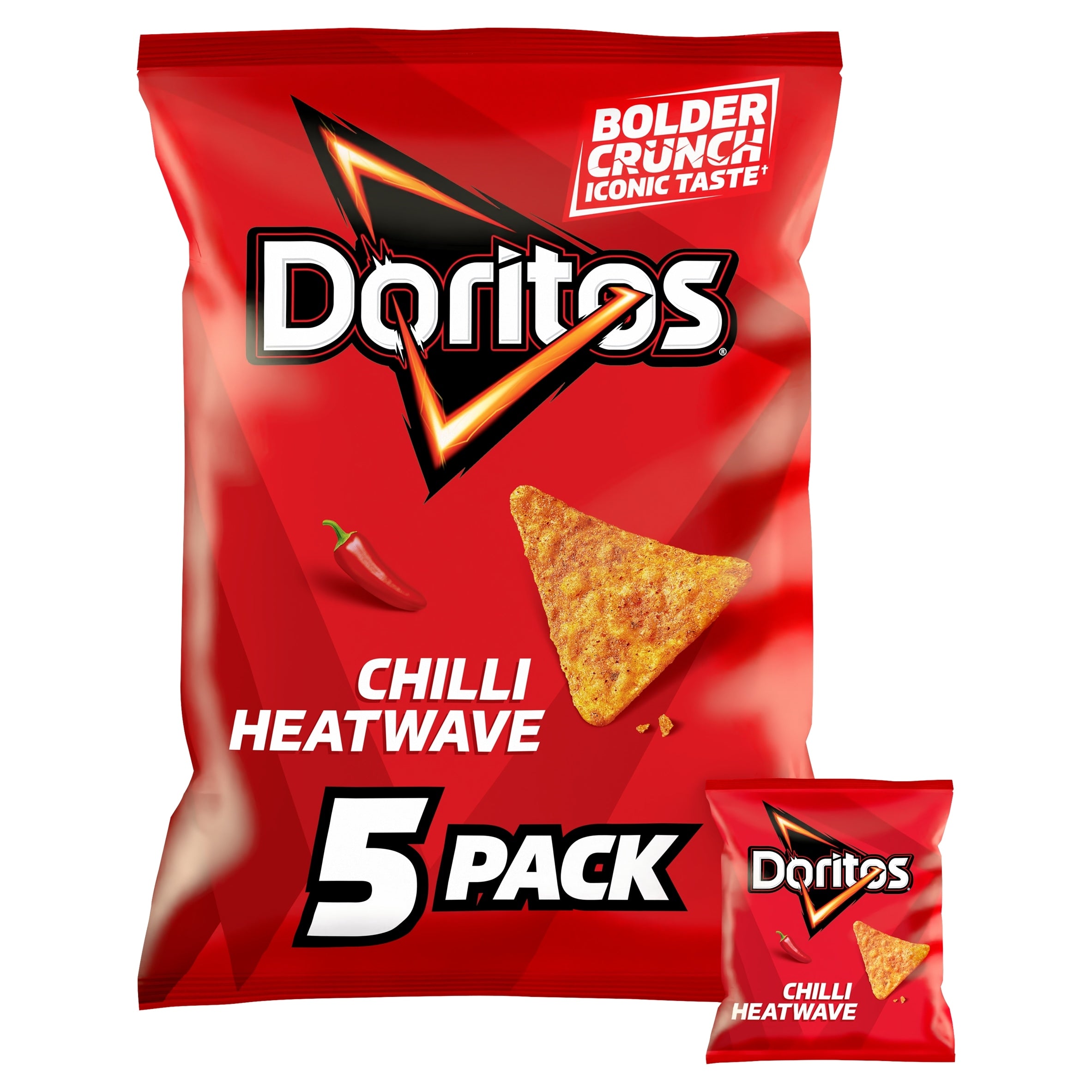 Doritos Chilli Heatwave Tortilla Chips Multi-Pack Crisps 5 x 30 g