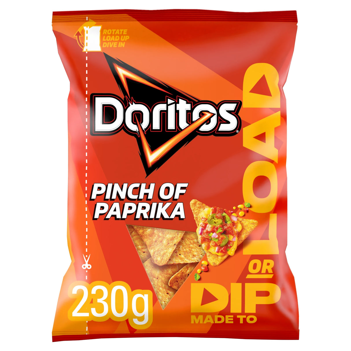 Doritos Dip Or Load Pinch Of Paprika Sharing Crisps 230 g
