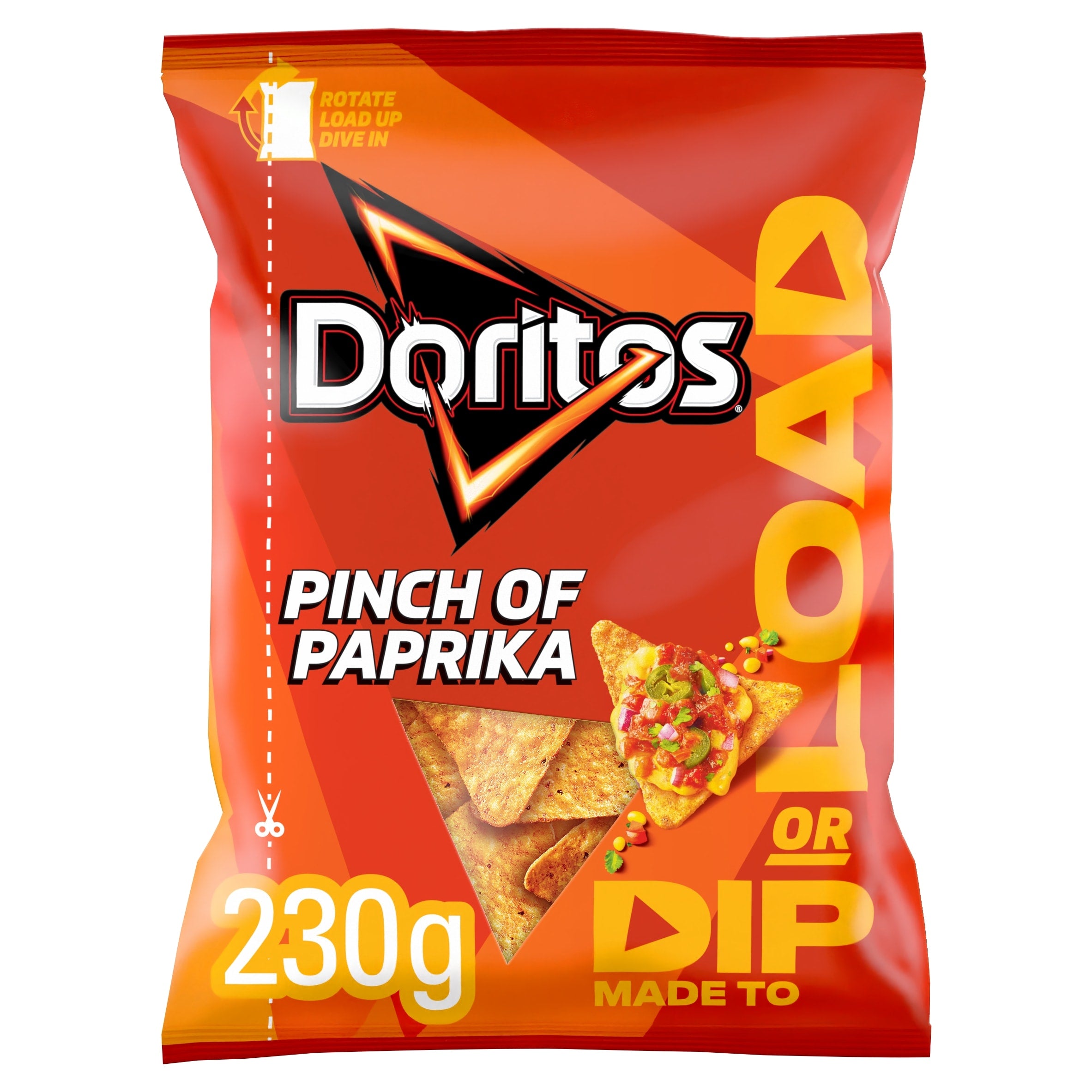 Doritos Dip Or Load Pinch Of Paprika Sharing Crisps 230 g