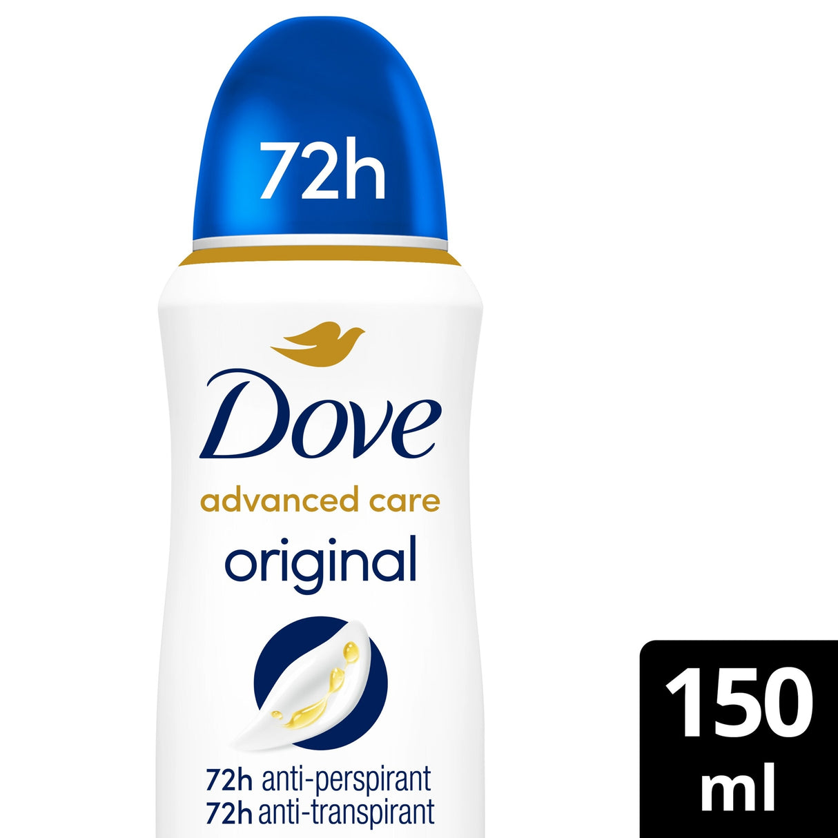 Dove Advanced Care Original 72 Hour Anti-Perspirant Deodorant 150 ml