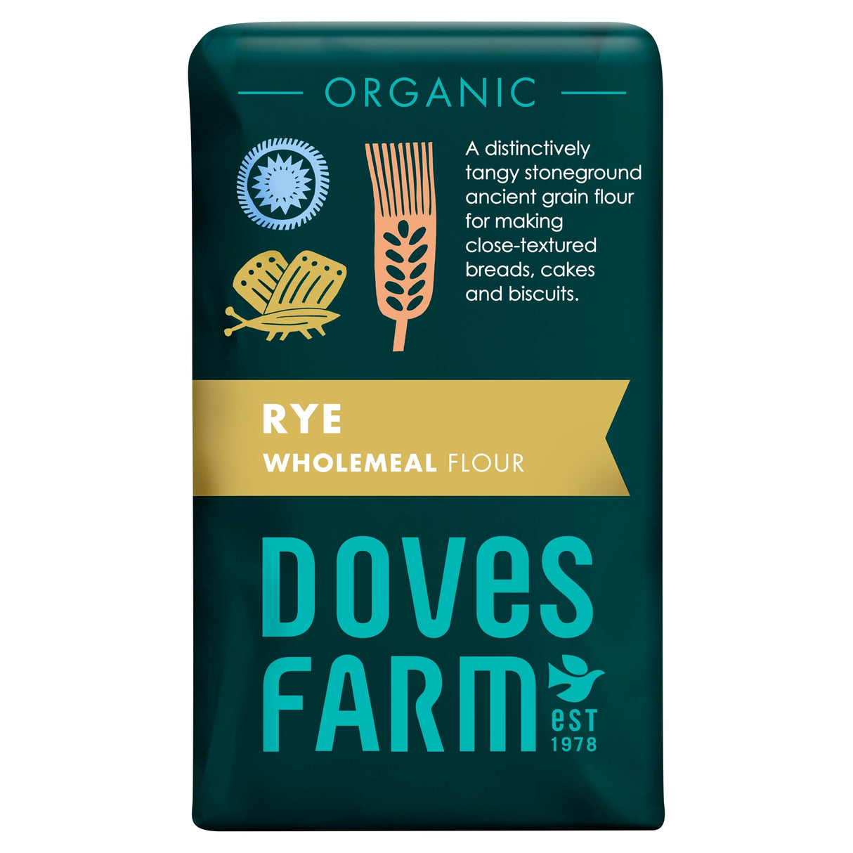 Doves Farm Organic Rye Flour 1 kg