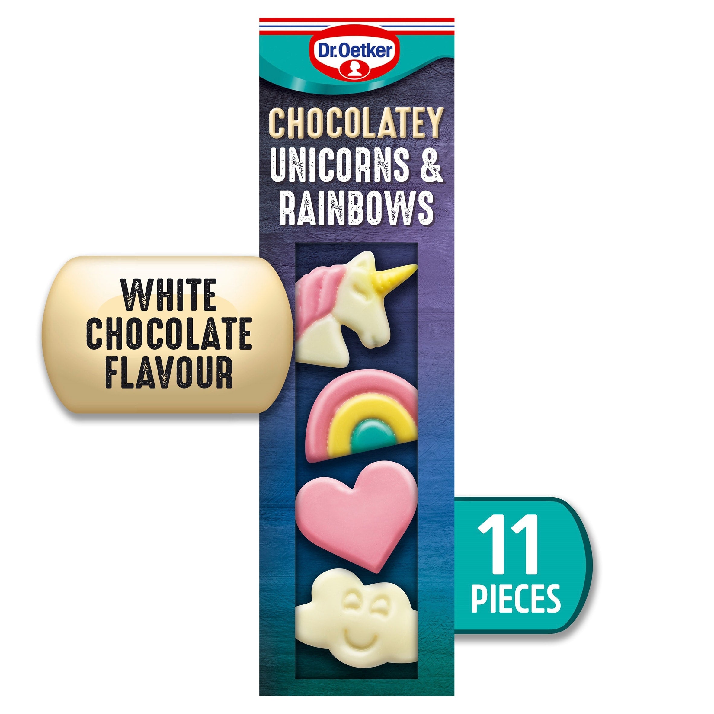 Dr. Oetker 11 White Chocolate Unicorns & Rainbows 18 g