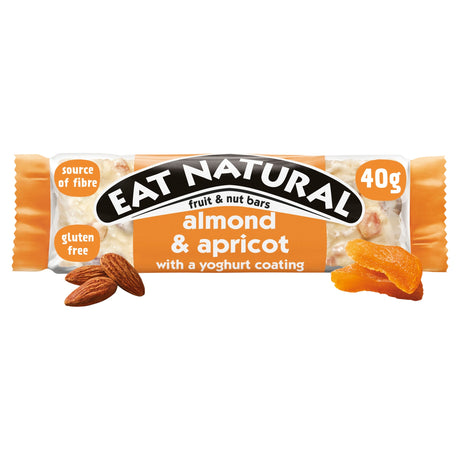 Eat Natural Almond & Apricot Fruit & Nut Bars With A Yoghurt Coating 40 g