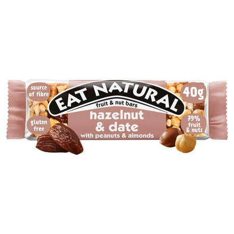 Eat Natural Hazelnut & Date Fruit & Nut Bars With Peanuts & Almonds 40 g