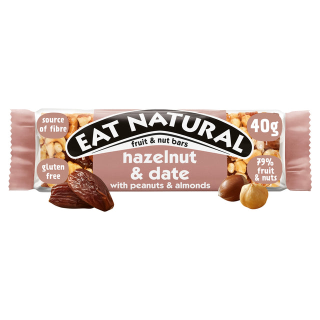 Eat Natural Hazelnut & Date Fruit & Nut Bars With Peanuts & Almonds 40 g
