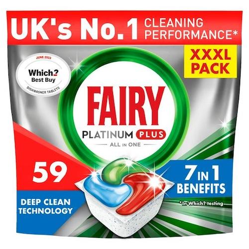 Fairy Platinum Plus All In One Deep Clean Dish Washer Tablets 915 g x59