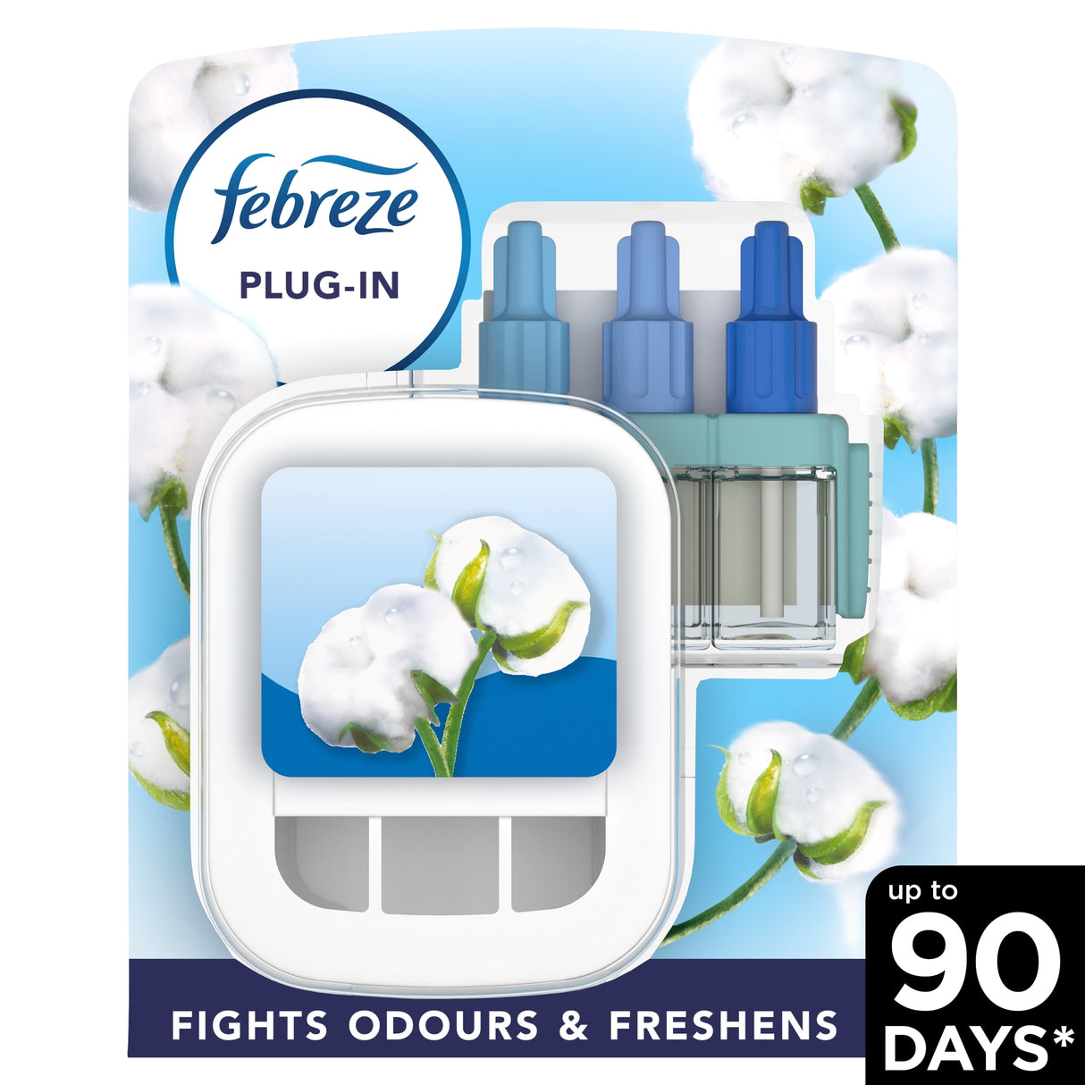 Febreze Air Freshener Plug & Refill Starter Kit Cotton Fresh 20 ml