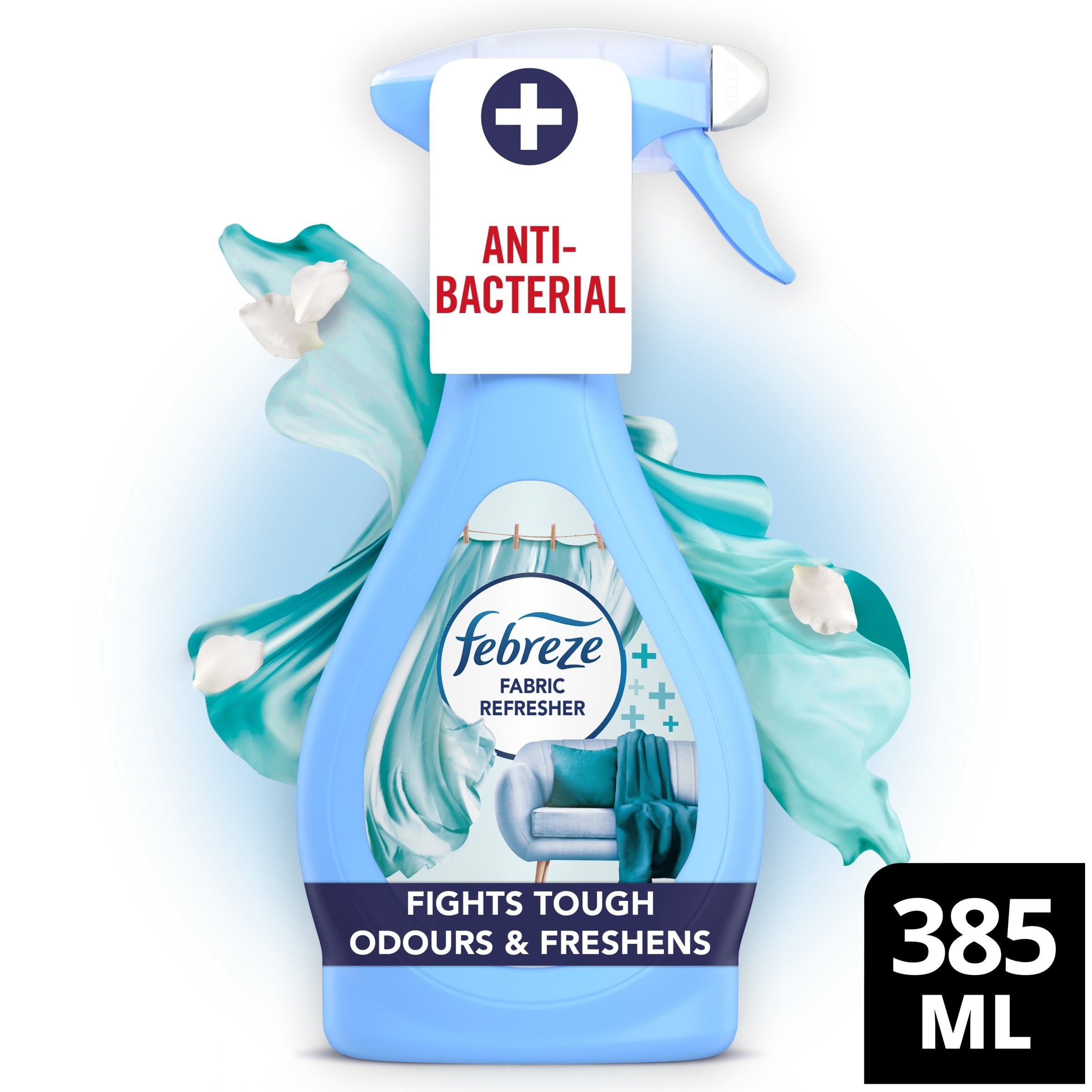 Febreze Fabric Refresher Fresh Linen Anti-Bacterial 385 ml
