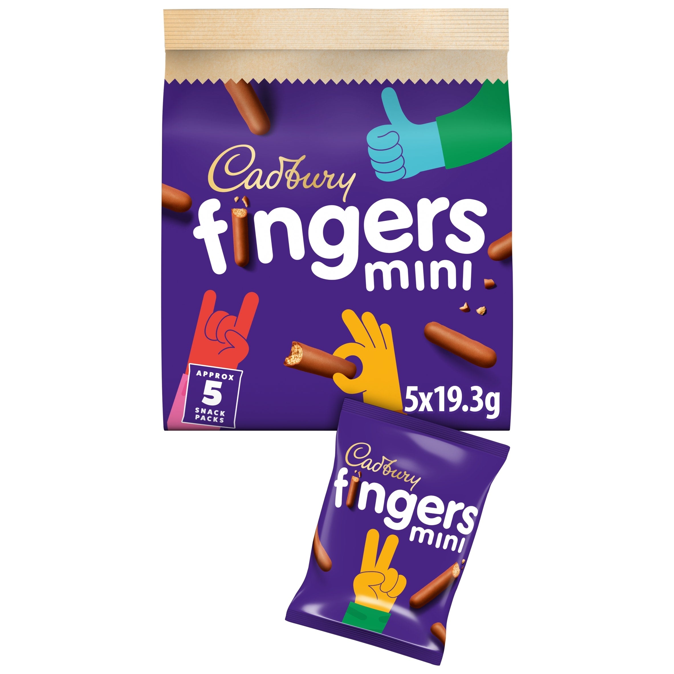 Fingers Mini Chocolate Biscuits 5 x 19.3 g