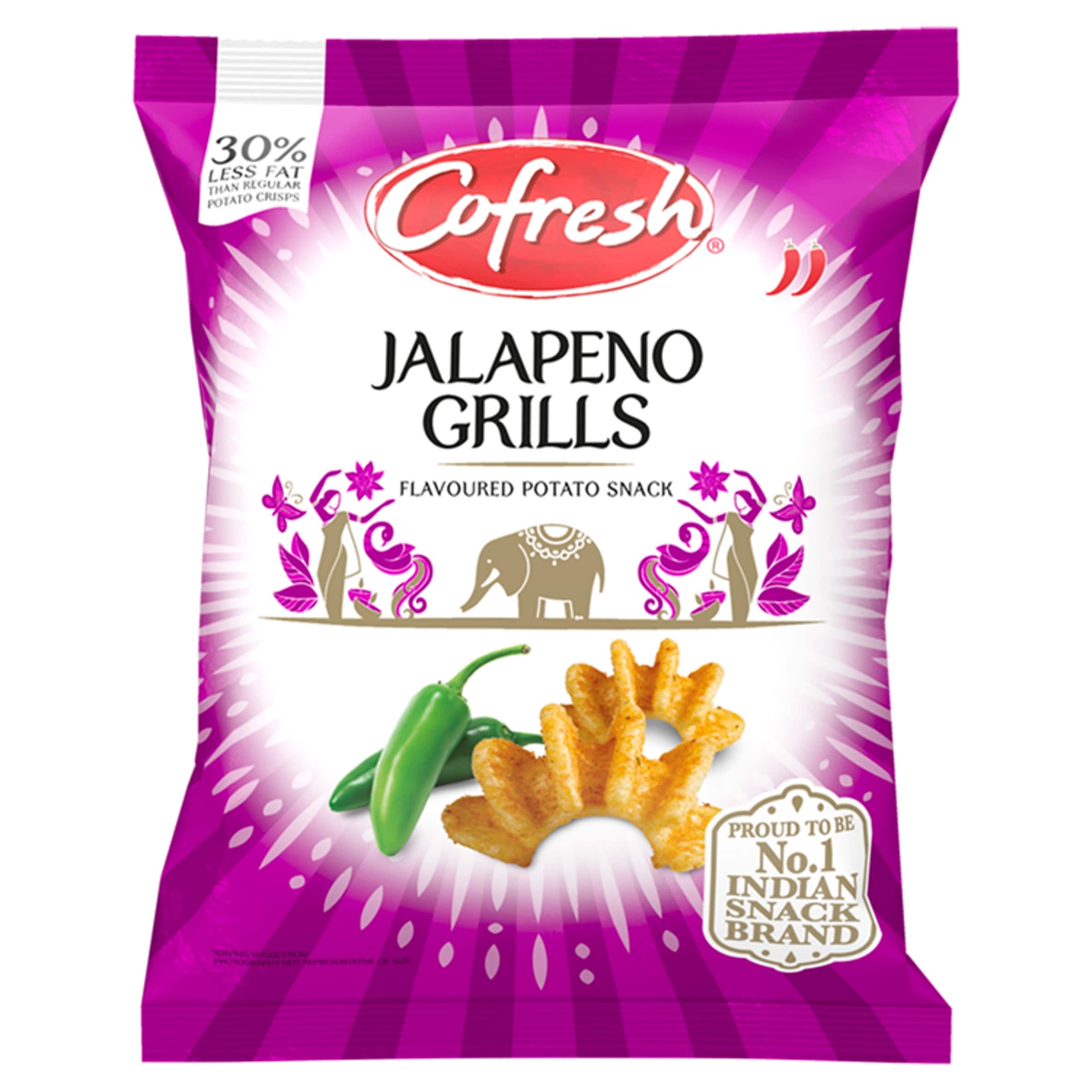 Cofresh Mild & Tangy Jalapeno Potato Grills 80 g