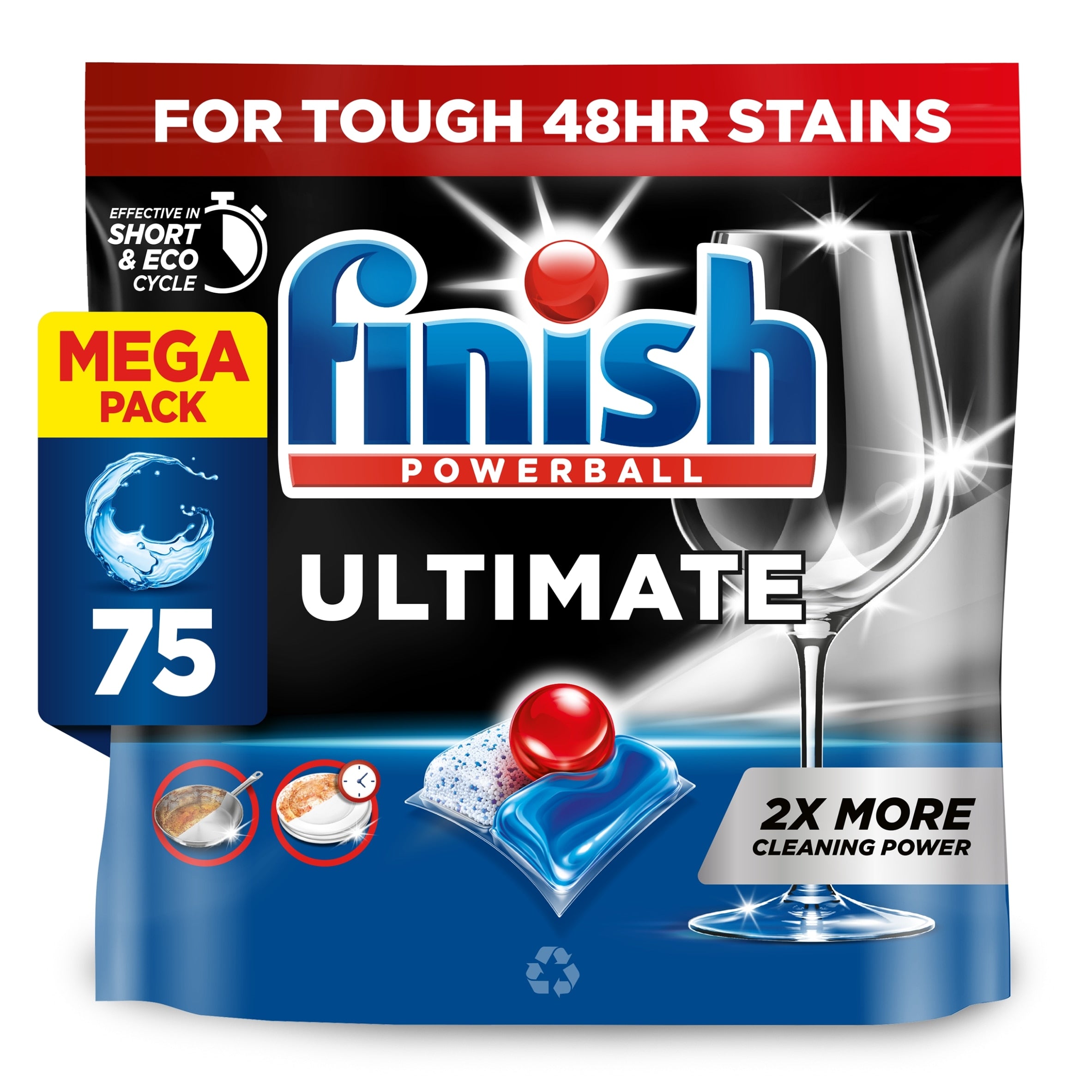 Finish Ultimate All In One Deep Clean & Shine 75 Dish Washer Tablets 967.5 g