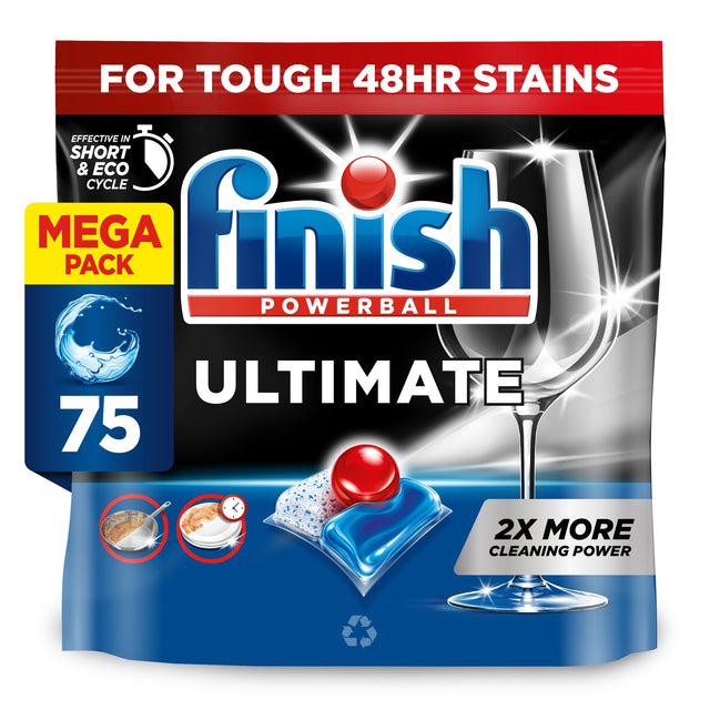 Finish Ultimate All In One Deep Clean & Shine 75 Dish Washer Tablets 967.5 g