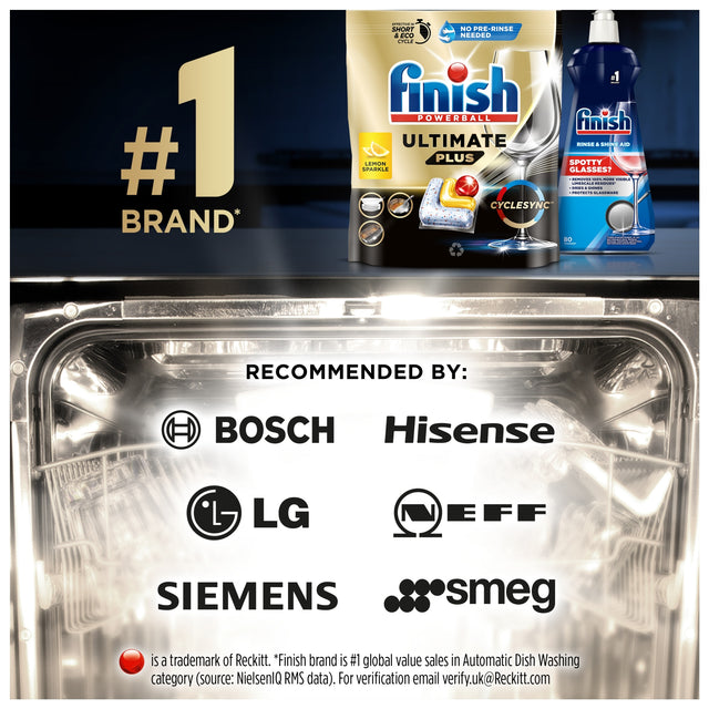Finish Ultimate Plus All In One Lemon 85 Dish Washer Tablets 1037 g