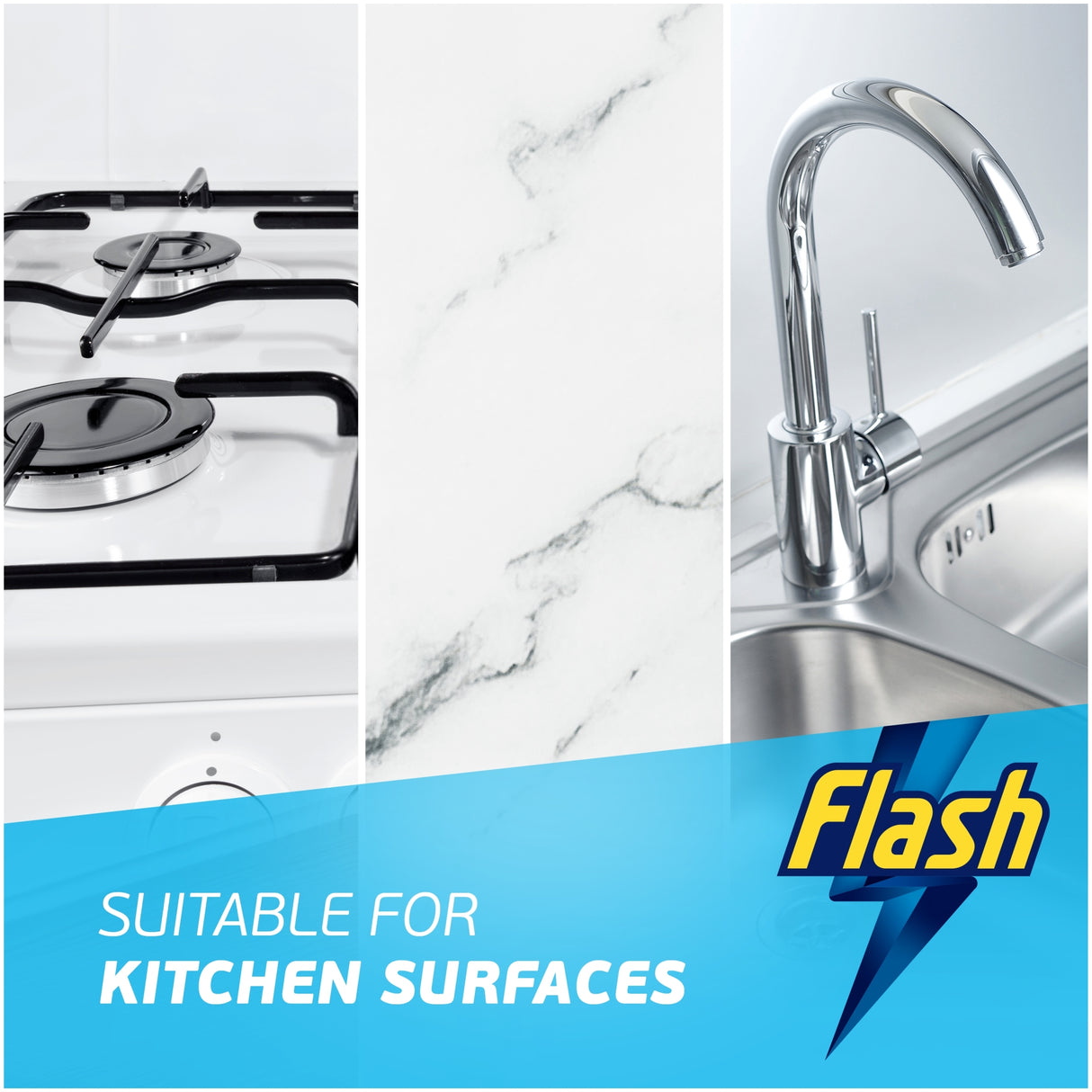 Flash Cleaning Spray With Bleach Eucalyptus Scent 800 ml