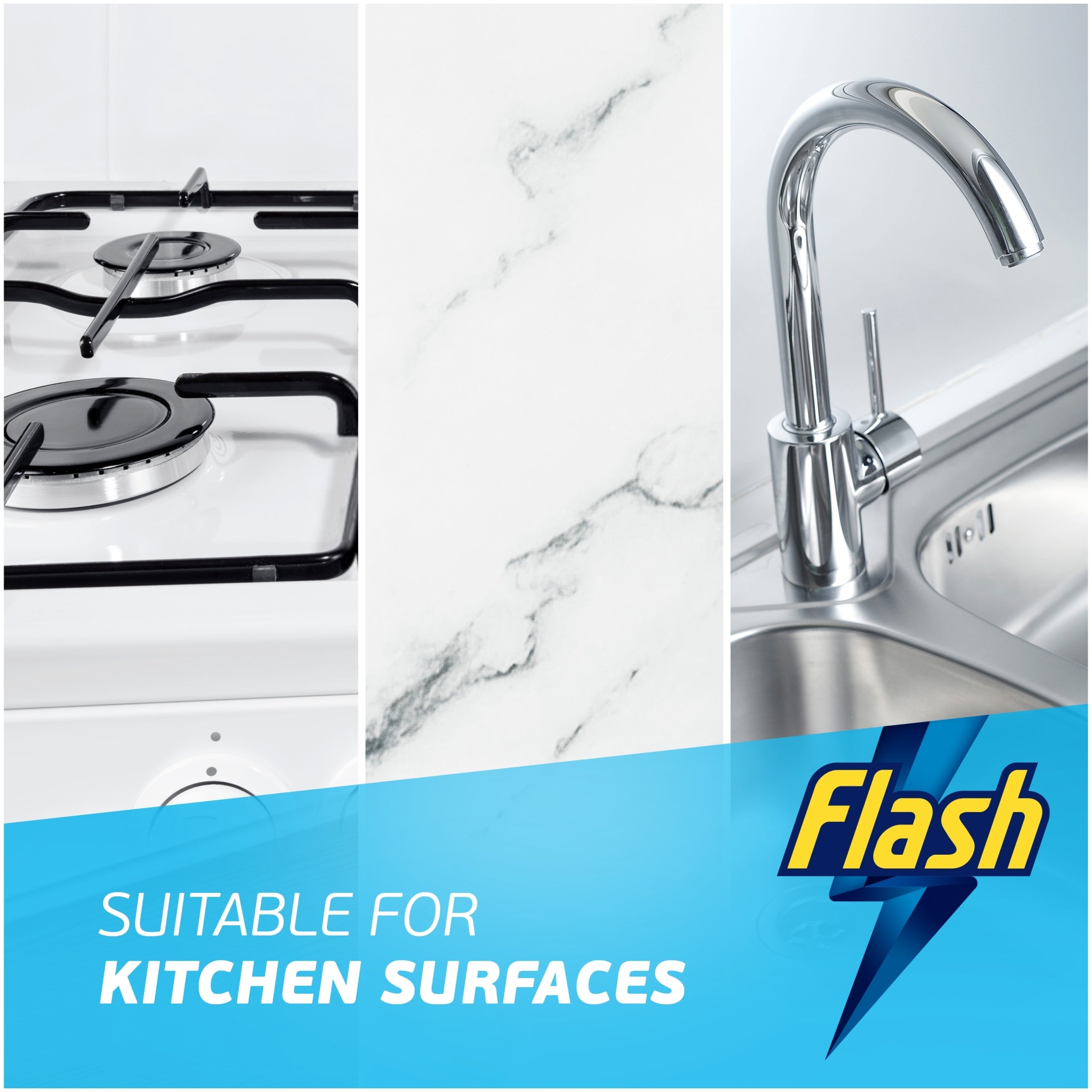 Flash Cleaning Spray With Bleach Eucalyptus Scent 800 ml