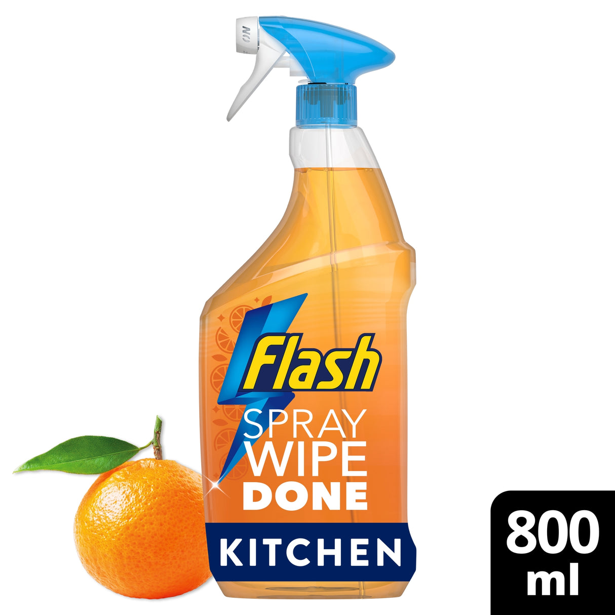 Flash Spray Wipe Done Kitchen Bright Mandarin 800 ml