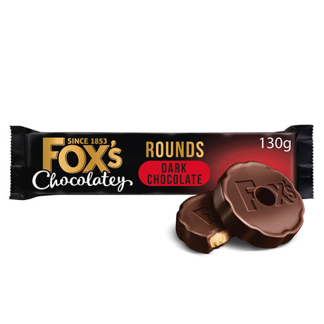 Fox's Fabulous Chocolatey Dark Chocolate Rounds 130 g
