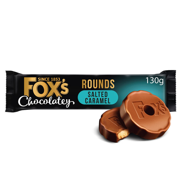 Fox's Fabulous Chocolatey Salted Caramel Rounds 130 g