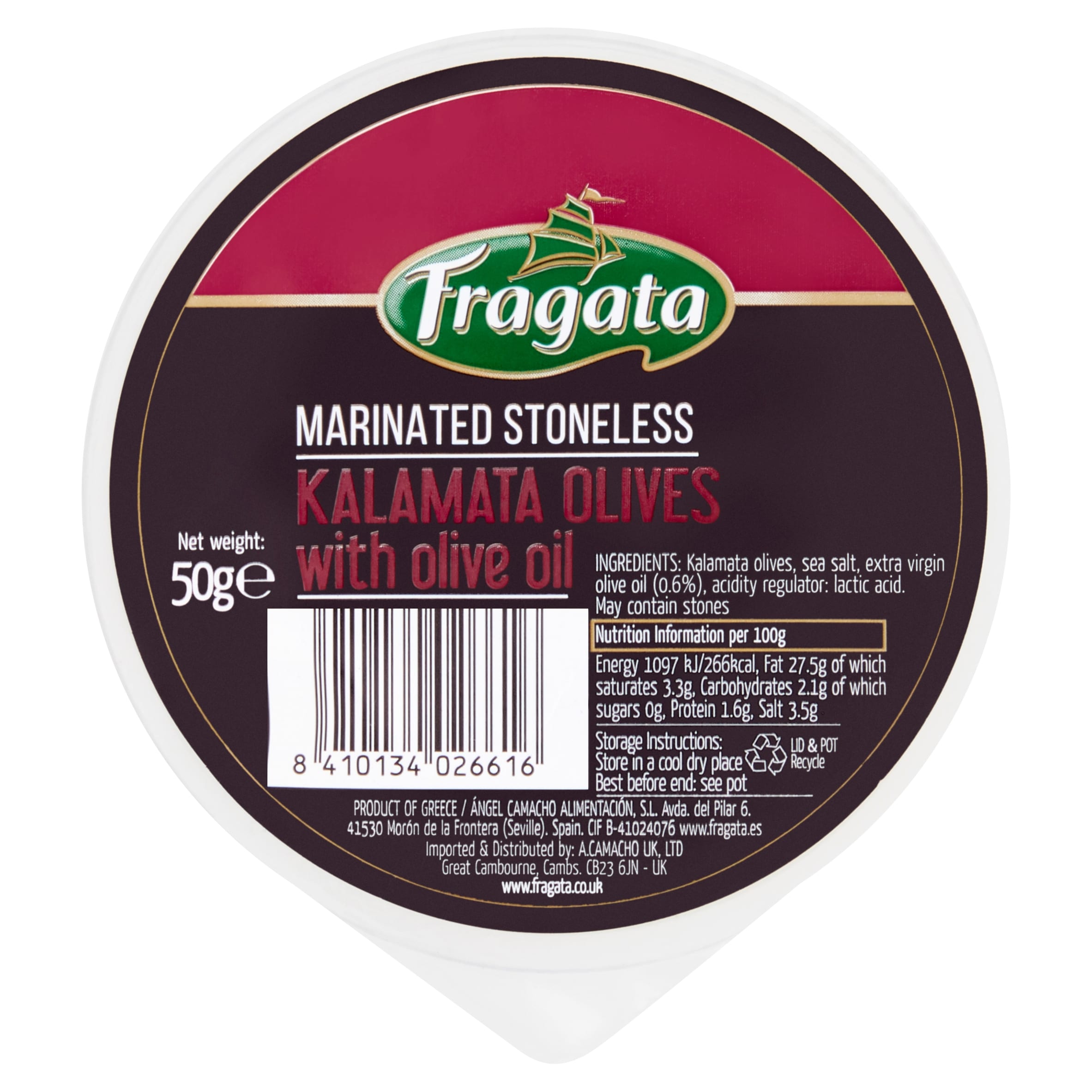 Fragata Kalamata Olives With Olive Oil 50 g