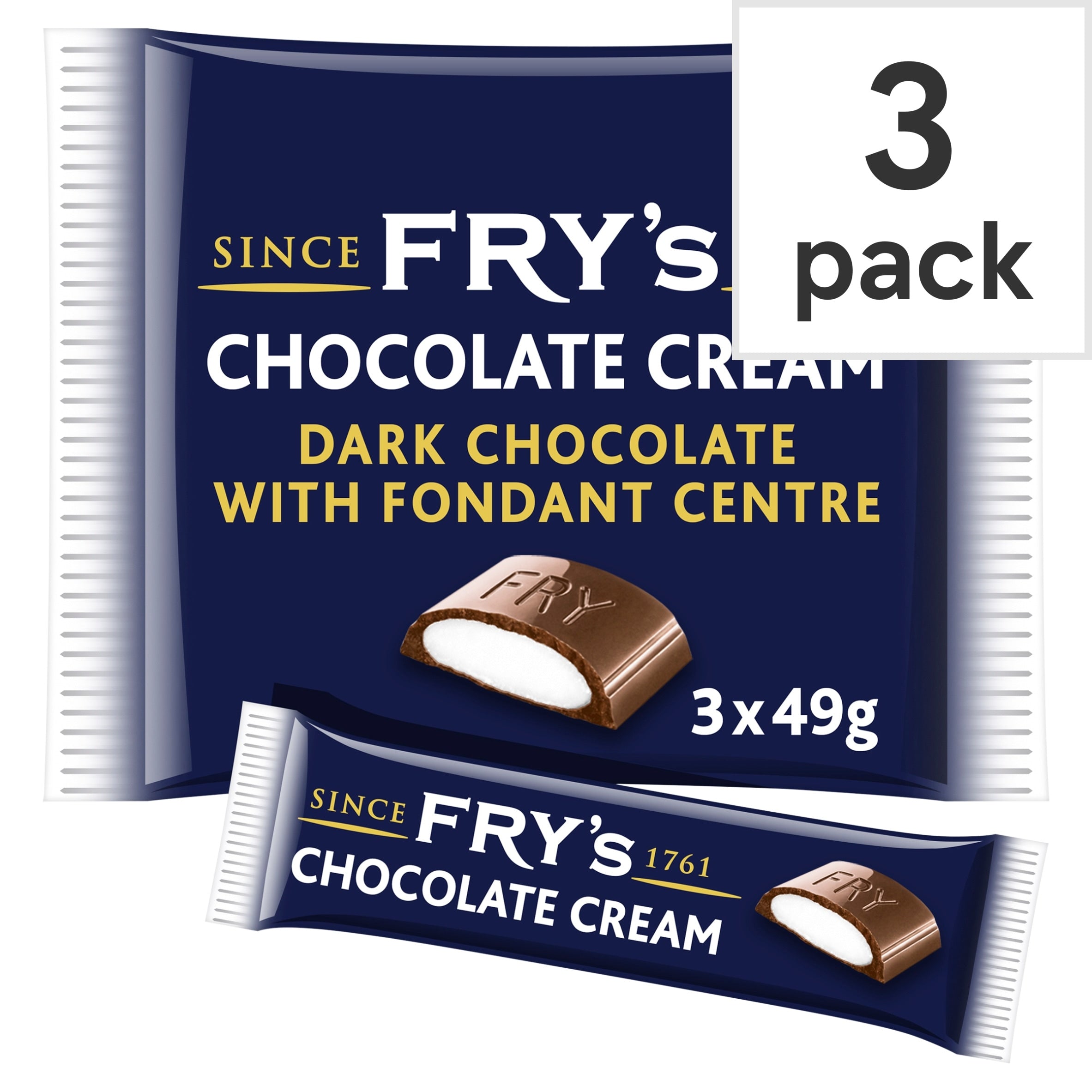 Fry's Chocolate Cream Chocolate Bar 3 Pack Multi-Pack 147 g