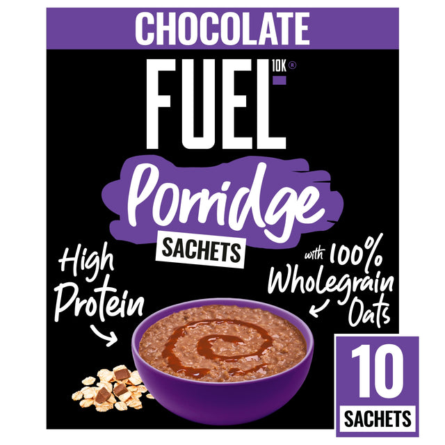 Fuel10K Chocolate Protein Porridge Oat Cereal Sachets 10 x 36 g