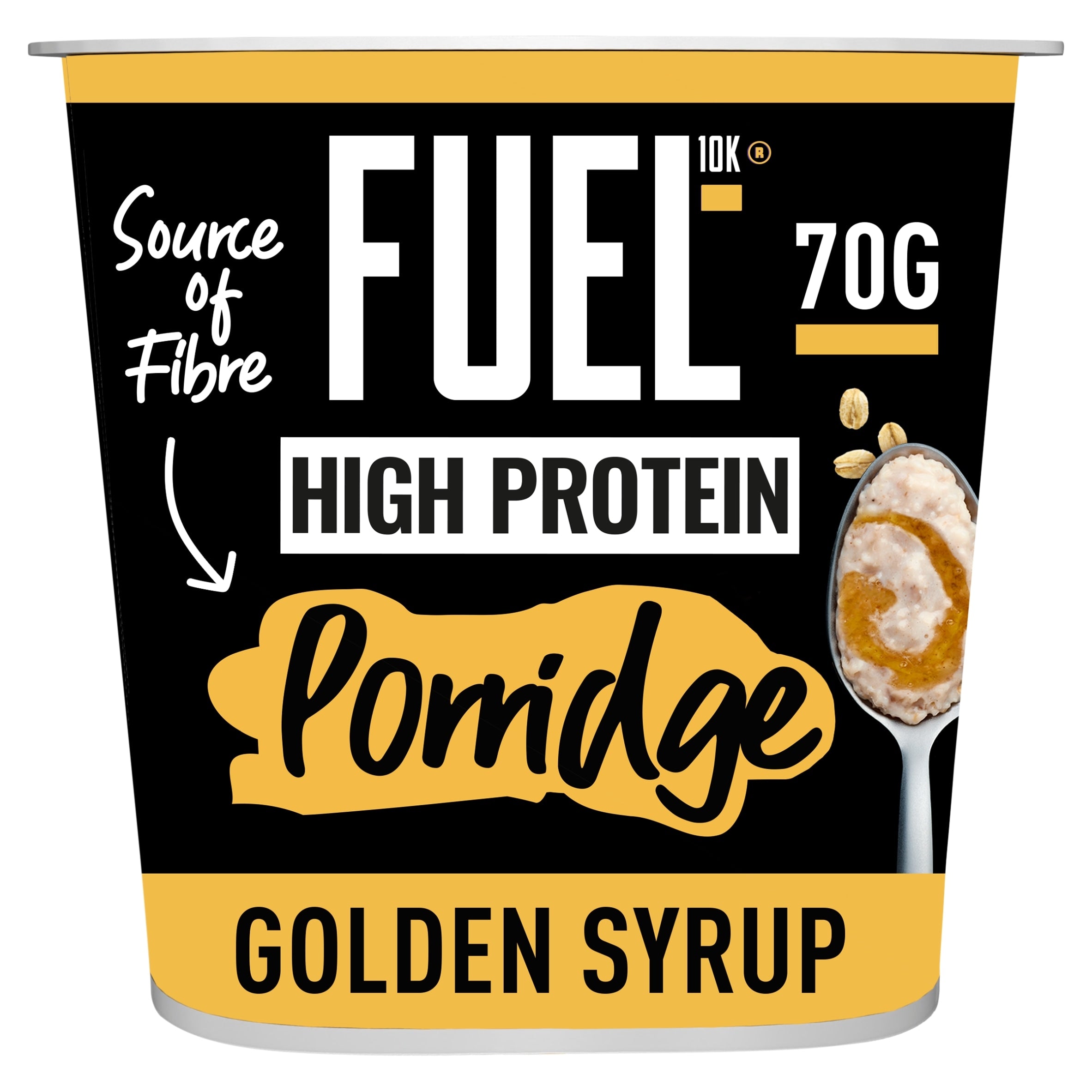 Fuel10K High Protein Golden Syrup Porridge Oat Cereal Pot 70 g