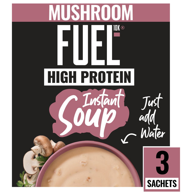Fuel10K High Protein Mushroom Instant Cup Soup 3 Packet 64 g